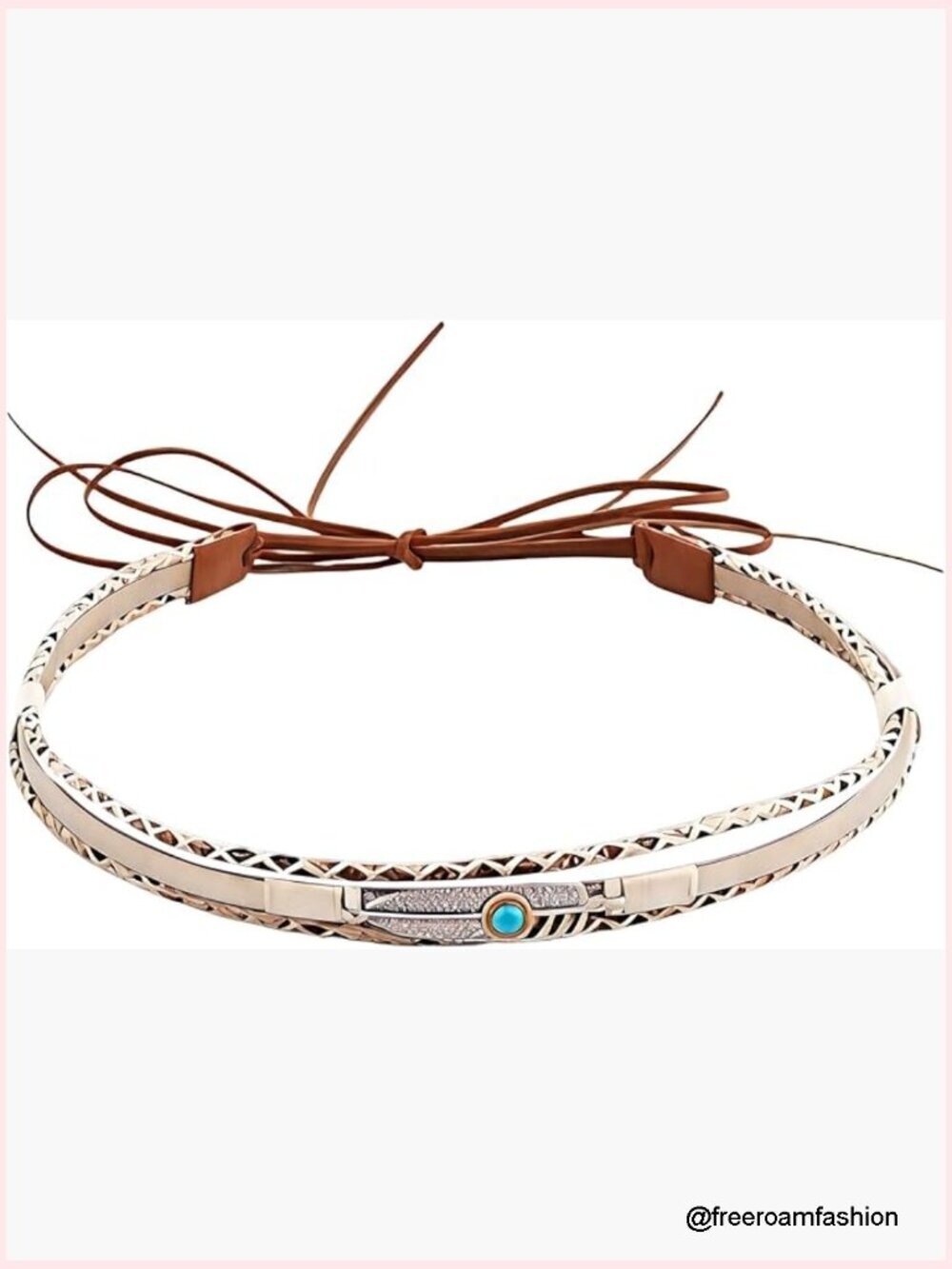 Handmade Western Hat Band with Feathers & Turquoise Accents